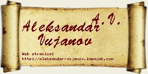 Aleksandar Vujanov vizit kartica